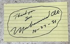 MUHAMMAD ALI Signed Autograph Auto 4x6 Cut Index Card JSA LOA HUGE Autograph