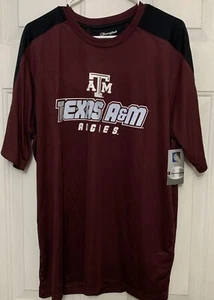 Texas A&M Aggies Dri-Fit Shirt XL  Maroon/Black Crew Neck  Champion - Picture 1 of 4