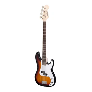 J&D Luthiers 4-String PB-Style Electric Bass Guitar Tobacco Sunburst - Picture 1 of 8