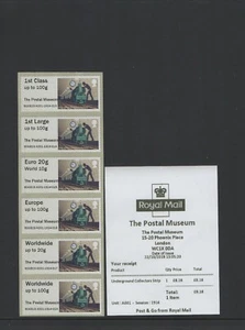 MUSEO POSTAL SUBTERRÁNEO A001 OCTUBRE 2018 Tira de coleccionista Post Go FV £17,65 - Imagen 1 de 1
