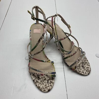 Sandalia Louise Et Cie Hansel Gatito Tacón Tirantes Multi Serpiente Para Mujer Talla 10 Nueva* Foto 1 de 4