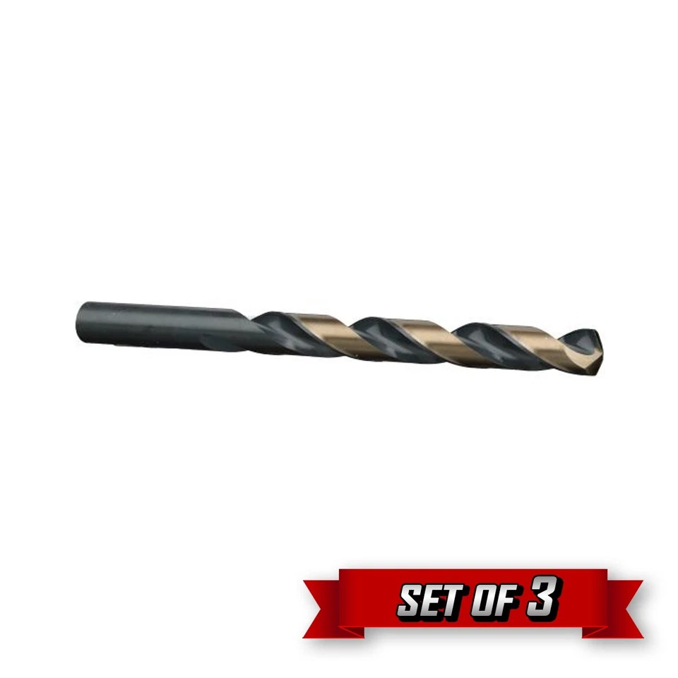 Drill America Drill Bit, Jobber Length, KFD Black & Gold, 𝟑/𝟑𝟐" {Set of 3} - Image 1 of 1