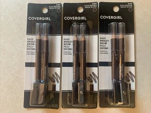 Covergirl Easy Breezy Brow Fill + Define Pencils, 505 Rich Brown, 3 Pack - Picture 1 of 1