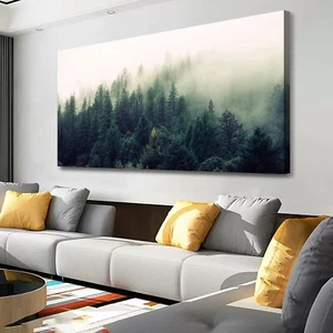 Landscape Wall Art Canvas Prints Natural Scenery Pictures Home Decor Green Fo... - Picture 1 of 1
