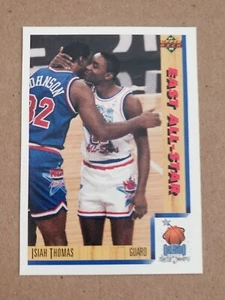 1991-92 Upper Deck #451 Isiah Thomas All-Star (with Magic Johnson) - Picture 1 of 2