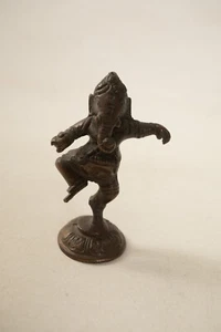 Kleine Bronze Ganesha Figur (B6A/JSF6) Weisheit Glück Neuanfang Statue - Bild 1 von 9