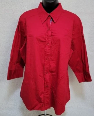 Blusa camisa top Ninety para mujer talla 1X roja Foto 1 de 4