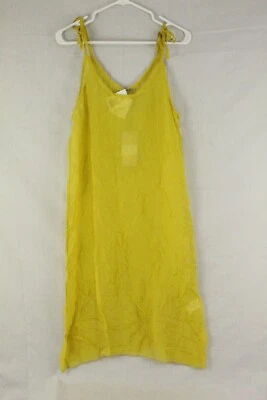 DINA ZANELLI Women's Sz Medium Italian Silk Blend Swim Coverup Dress Yellow NWT - Image 1 of 4