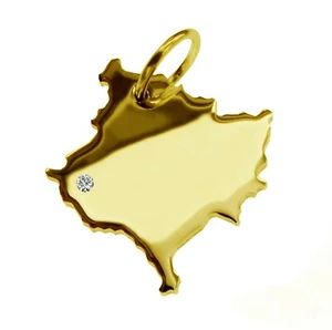 Kosovo pendant with a 0.015 ct diamond at your desired spot - Picture 1 of 2