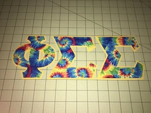 PHI SIGMA SIGMA 5 INCH IRON ON LETTERS (NO SEW) - MANY OPTIONS AVAILABLE! - Picture 1 of 12