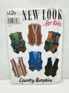 New Look 6126 Childs Unisex Vest Various Patterns 7-12 *Uncut* - Picture 1 of 3