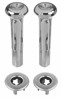 Smooth Chrome Door Lock Knob Set 1968-1973 GTO Chevelle 442 Skylark LeMans - Image 1 of 3