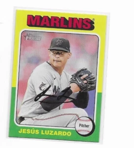 2024 TOPPS HERITAGE JESUS LUZARDO MIAMI MARLINS CARD # 448 - Picture 1 of 2