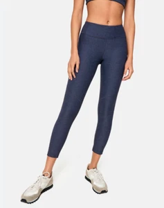 Outdoor Voices 3/4 Warmup Leggings Compressione Taglia S Nuovo Blu Heather Allenamento - Foto 1 di 4