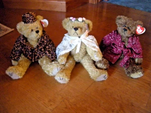 3 Ty 1993 Big Bears, 13" Tyrone, 14" Isabella & 12,5" Eve haben Fehler auf Etiketten - Bild 1 von 12