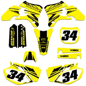 GRÁFICOS YAMAHA 2003 - 2004 YZF 250/450 CALCOMANÍAS AMARILLO BRILLANTE YZ250F YZ450F - Imagen 1 de 3