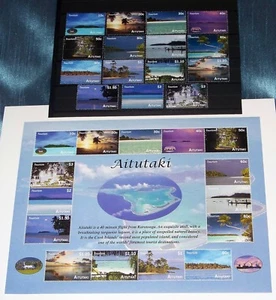Aitutaki, Cook Islands 2010 Best Lagoon stamps and S/S, Sc 547 - 561, 561a - Picture 1 of 3