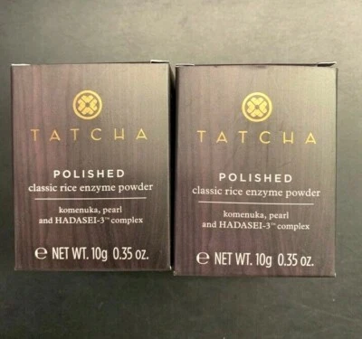 2X TATCHA polished classic rice enzyme powder 10g 0.35 OZ Ea. IN THE BOX  - Image 1 of 4