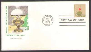 US. 1611. $2. Kerosene Table Lamp. Cachet FDC. MNH. 1978 - Picture 1 of 1