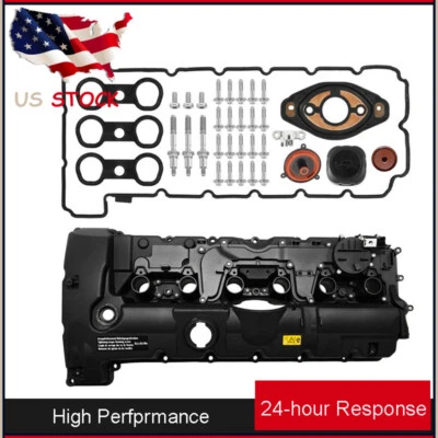 Cubierta de válvula con junta y pernos y tapa para BMW 128i 328i 528i X3 X5 Z4 11127552281 Foto 1 de 4