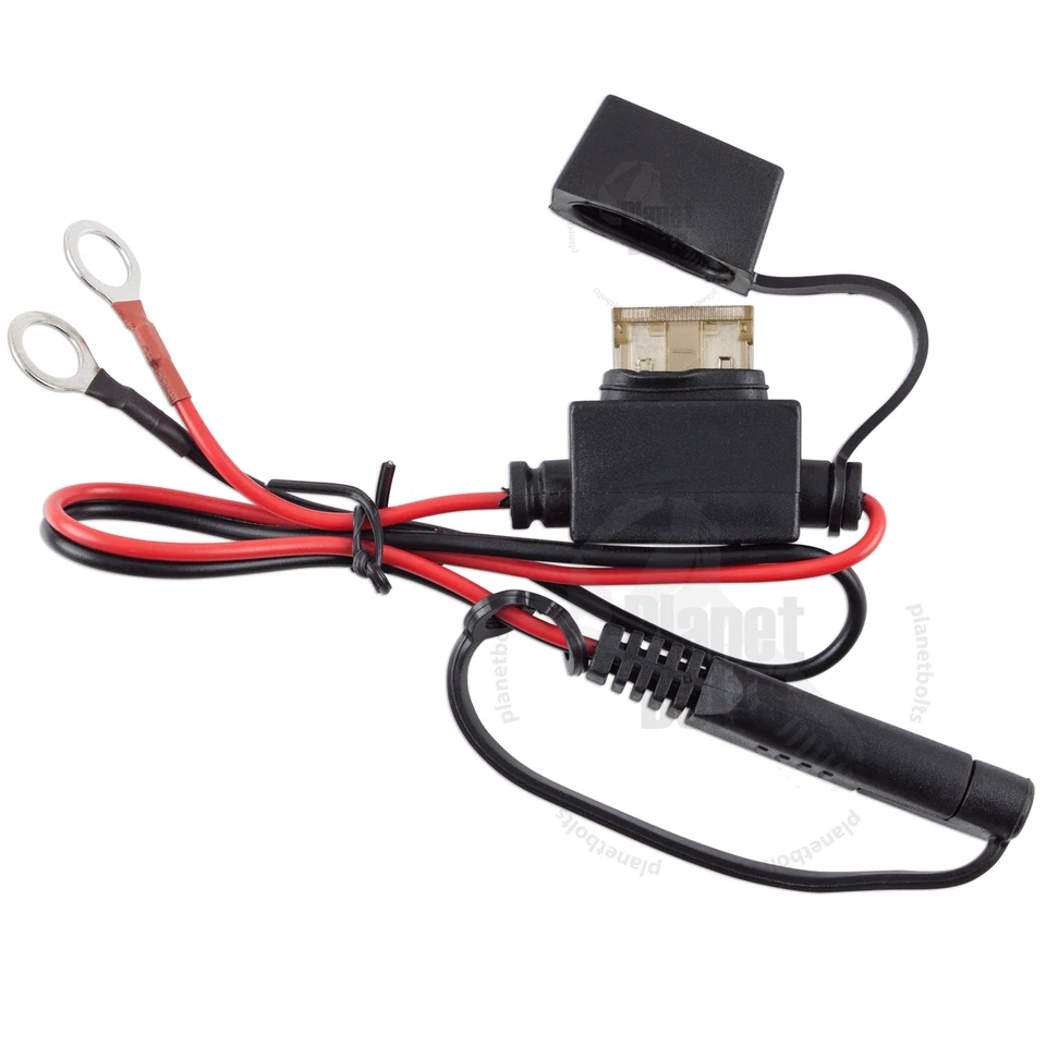 Motorcycle Battery Terminal Ring Connector Harness 12 Volt Charger Adapter Cable