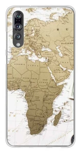 Coque en silicone imprimée compatible Huawei P20 Pro Map Europe Afrique - Picture 1 of 3
