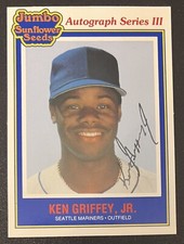 Ken Griffey Jr. 1992 Jumbo Sunflower Seeds #14 - Seattle Mariners