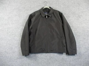 Lodon Fog Jacket Men L Black Golf Full Zip Water Resistant Lined Preppy Casual - Picture 1 of 15