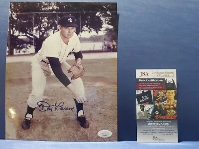 Don Larsen Autographed Photograph JSA Certified Yankee World Series Perfect Game - Image 1 of 3