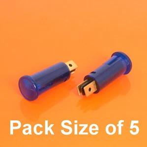 High Quality 5 x Blue Illuminated 12V Warning Light Indicator Bulb - Car Bike - Picture 1 of 1