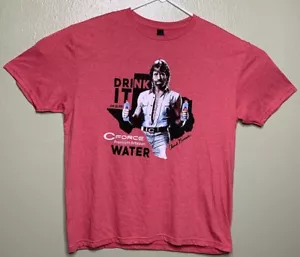 Gildan SoftStyle Mens XL Light Red Chuck Norris CForce Water Drink it Shirt - Picture 1 of 5