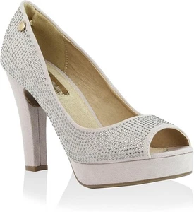 XTI Damen 030108 Plateau Pumps High Heels, grau, EU 38 - Bild 1 von 4