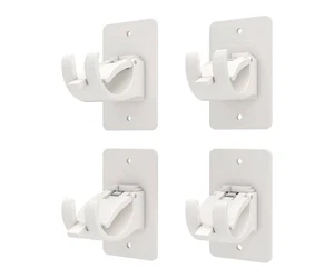 Soporte de clip de barra de cortina ajustable sin clavos 4 piezas gancho de soporte autoadhesivo T2 - Imagen 1 de 5