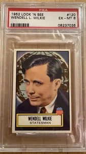 1952 TOPPS LOOK 'N SEE #120 Wendell Wilkie PSA 6 - Picture 1 of 2