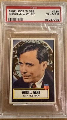1952 TOPPS LOOK 'N SEE #120 Wendell Wilkie PSA 6 - Image 1 of 2