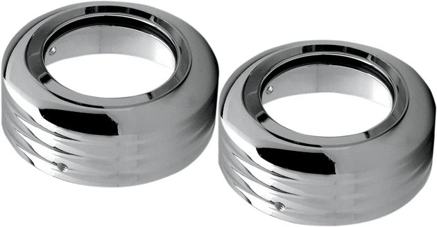 Pro-One Ball-Milled Fork Leg Dust Boot Harley Davidson Softail/Dyna/Wide Glide - Image 1 of 1