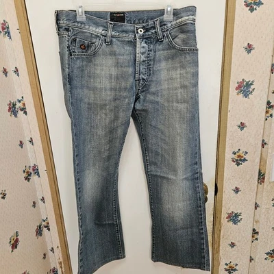 Energie Denim Size 31/34 Straight Blue Jeans, Distressed - Image 1 of 4