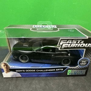 New In Box Fast & Furious Dom's Dodge Challenger SRT 8 Die Cast Car Jada 2019 - Picture 1 of 19