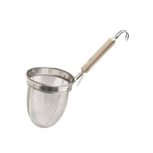 Three Snow Wooden Handle Udon Tebo/Noodle Strainer Stainless Steel 30114 NEW - Picture 1 of 1