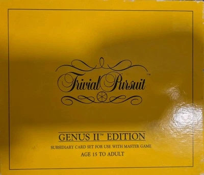 Trivial Pursuit Genus 2 II Edition Board Game Questions - Image 1 of 3