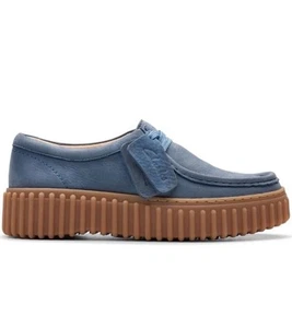 Clarks Damas Torhill Bee Azul Marino Cuero Nobuck Reino Unido Talla 6.5 D EU 40 - Imagen 1 de 4