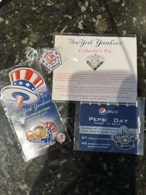 Vintage New York Yankees MLB Pins LOT OF 4 - Image 1 of 4