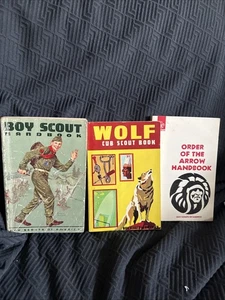 3 Boy Scouts Of America Books1960 Handbook , Wolf Cub Scout, Order Of The Arrow - Picture 1 of 2