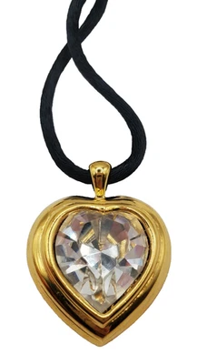 Cordón colgante de cristal corazón chapado en oro moderno Escada Foto 1 de 4