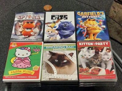 6 - Cats DVDs CATS Spy Cat Garfield Hello Kitty Party Bad Habit Brand NEW Sealed - Image 1 of 4