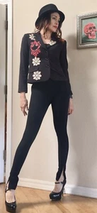 Tokyo Black Embroidered Petite Fitted Blazer PP - Picture 1 of 9