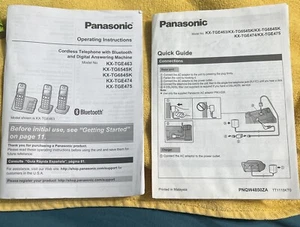 Manuale utente per Panasonic KX-TGE432 TGE433 TG3634 TGE445 TG3640 TG3645 - Foto 1 di 5