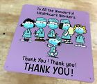 Peanuts Health Care Workers Thank You Aluminum Metal Sign 12"x12"