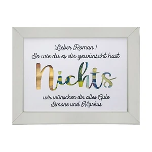 Geldgeschenk personalisiert, Geschenk Geburtstag Nichts - Bild 1 von 13