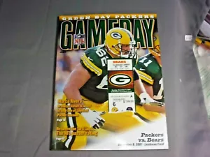 Game Day Green Bay Packers vs Chicago Bears 12/9/2001 Program and Ticket Stub - Picture 1 of 7
